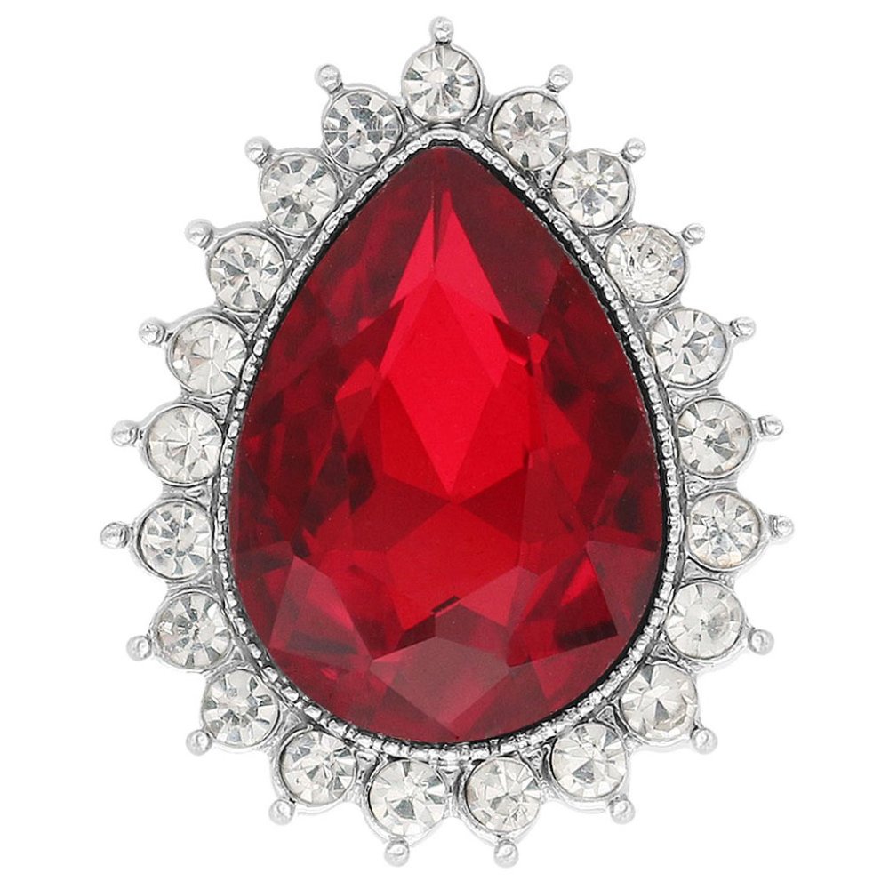 Red Tear Drop Snap for Snap Jewelry